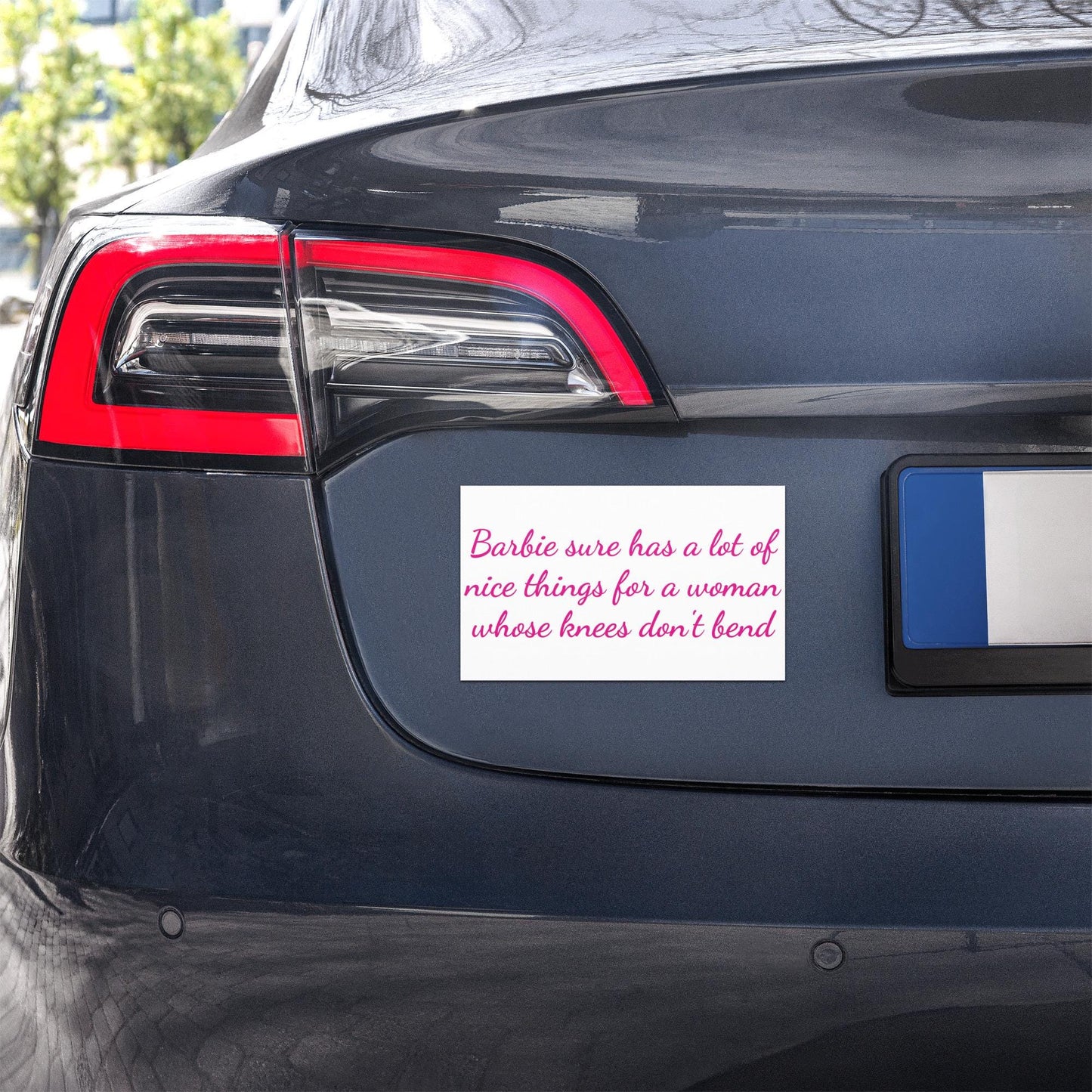 Barbie Quote Car Magnet: Weather-Resistant Vinyl Decal