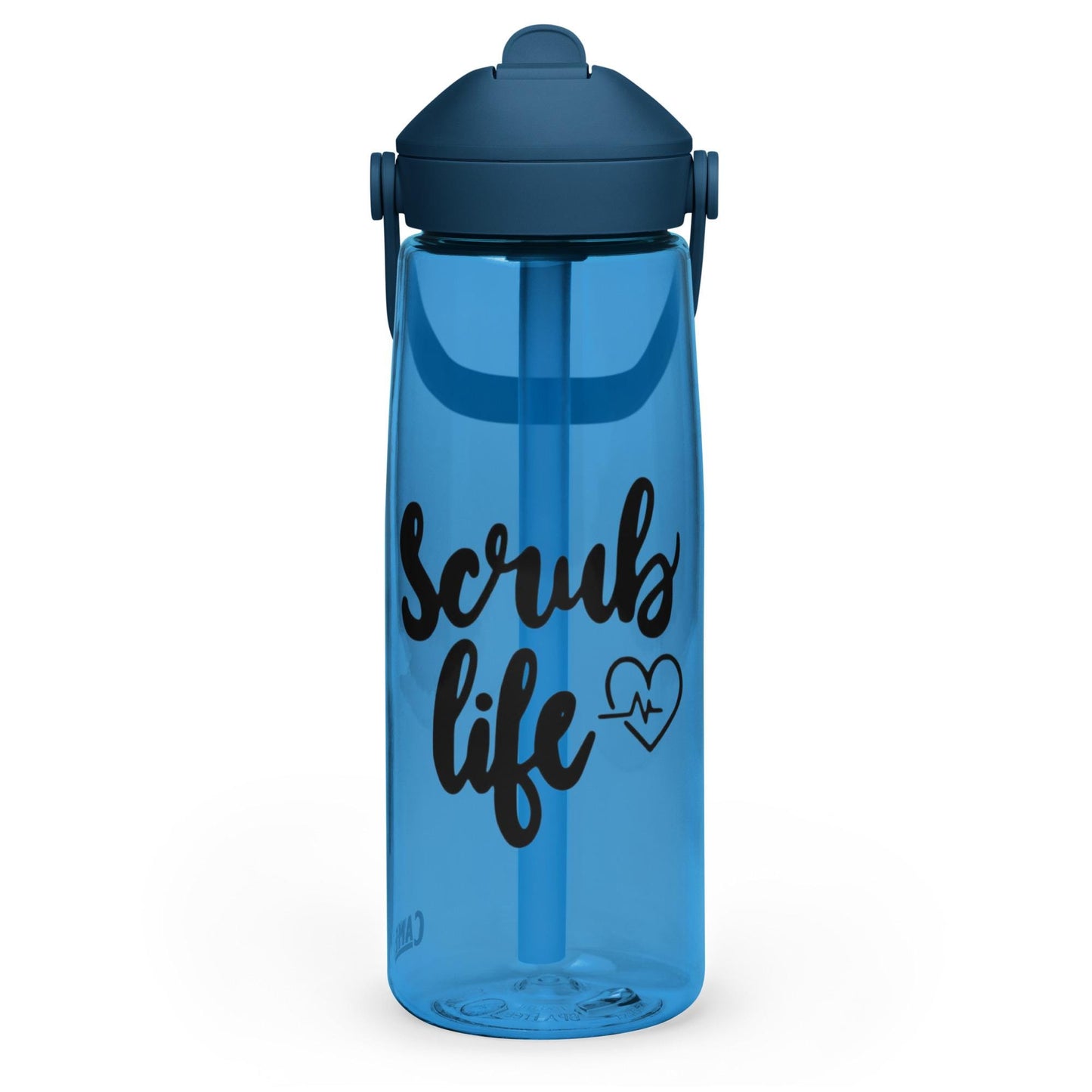 Flip straw water bottle